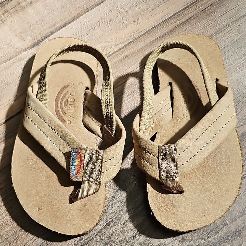 Rainbow Kids Sandals - Light Brown